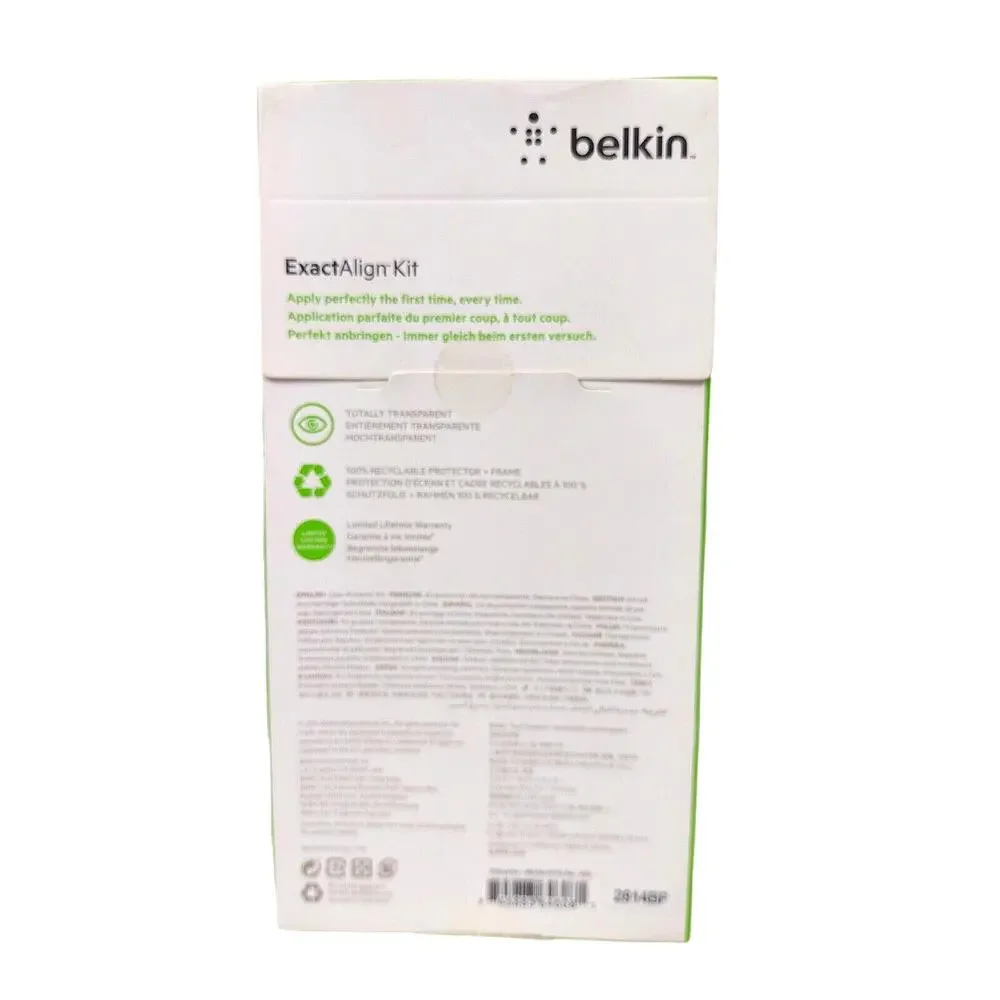 NEW Belkin Exact Align Kit Clear Screen Protector For iPhone 4 and 4S - NOS